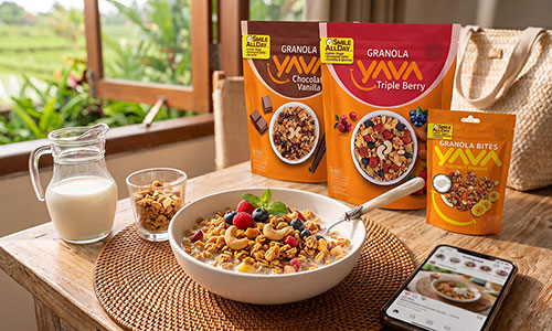 Granola YAVA yang terjangkau untuk pilihan sarapan praktis
